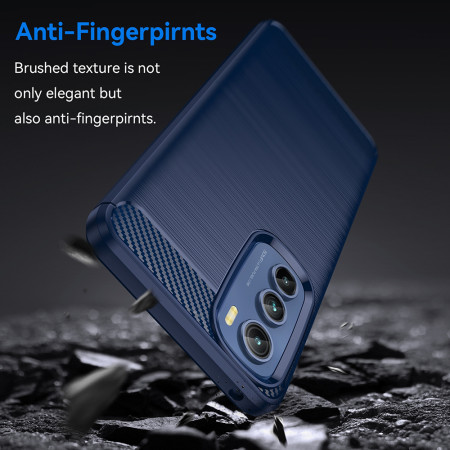 Husa Carbon pentru Motorola Edge 30, Tech Protects, Blue