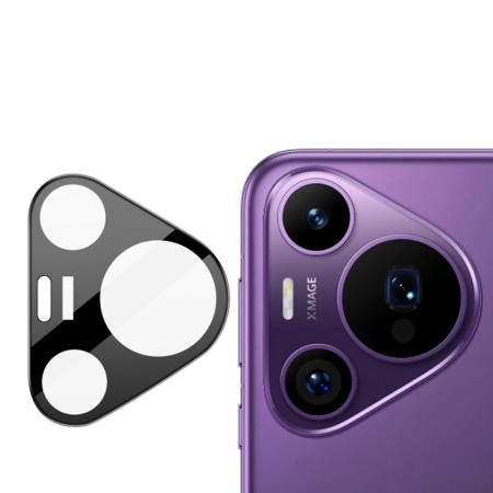 Folie Protectie Camera Huawei Pura 70 Pro - 9H Sticla Securizata, Anti Explozie, Protectie Zgarieturi, Negru