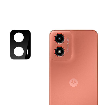 Folie Protectie Camera Motorola Moto G04 / G04s / G24 / G24 Power - 9H Sticla Securizata, Anti Explozie, Protectie Zgarieturi, Negru