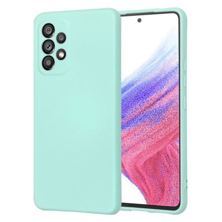 Husa Premium din Silicon pentru Samsung Galaxy A53 5G - SoftFlex, Microfibra, Sea Blue