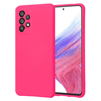 Husa Premium din Silicon pentru Samsung Galaxy A53 5G - SoftFlex, Microfibra, Hot Pink