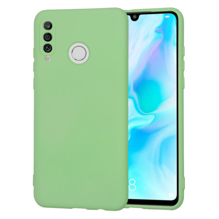 Husa Premium din Silicon pentru Huawei P30 Lite / P30 Lite New Edition - SoftFlex, Microfibra, Mint Green