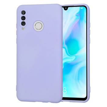 Husa Premium din Silicon pentru Huawei P30 Lite / P30 Lite New Edition - SoftFlex, Microfibra, Light Purple
