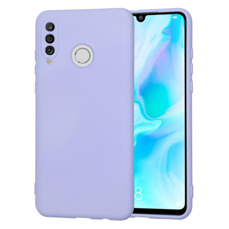 Husa Premium din Silicon pentru Huawei P30 Lite / P30 Lite New Edition - SoftFlex, Microfibra, Light Purple
