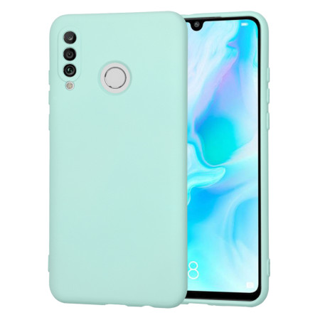 Husa Premium din Silicon pentru Huawei P30 Lite / P30 Lite New Edition - SoftFlex, Microfibra, Sea Blue
