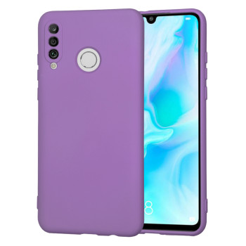 Husa Premium din Silicon pentru Huawei P30 Lite / P30 Lite New Edition - SoftFlex, Microfibra, Purple