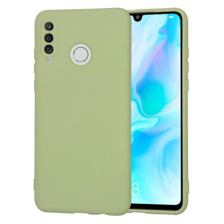 Husa Premium din Silicon pentru Huawei P30 Lite / P30 Lite New Edition - SoftFlex, Microfibra, Matcha