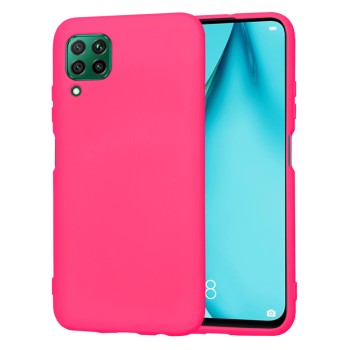 Husa Premium din Silicon pentru Huawei P40 Lite - SoftFlex, Microfibra, Hot Pink