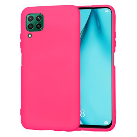 Husa Premium din Silicon pentru Huawei P40 Lite - SoftFlex, Microfibra, Hot Pink