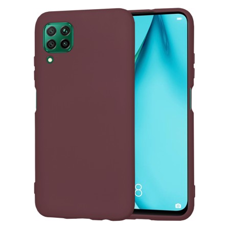 Husa Premium din Silicon pentru Huawei P40 Lite - SoftFlex, Microfibra, Plum Red