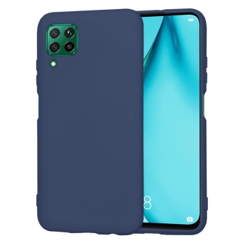 Husa Premium din Silicon pentru Huawei P40 Lite - SoftFlex, Microfibra, Navy Blue
