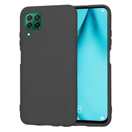 Husa Premium din Silicon pentru Huawei P40 Lite - SoftFlex, Microfibra, Black