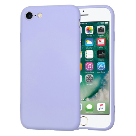 Husa Premium din Silicon pentru iPhone 7 / 8 / SE 2, SE 2020 / SE 3, SE 2022 - SoftFlex, Microfibra, Light Purple