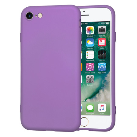 Husa Premium din Silicon pentru iPhone 7 / 8 / SE 2, SE 2020 / SE 3, SE 2022 - SoftFlex, Microfibra, Purple