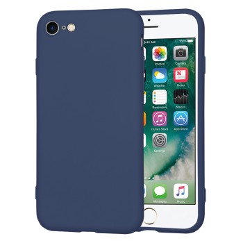 Husa Premium din Silicon pentru iPhone 7 / 8 / SE 2, SE 2020 / SE 3, SE 2022 - SoftFlex, Microfibra, Navy Blue