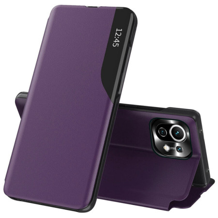 Husa premium Book compatibila cu Xiaomi Mi 11 Lite,,HTP®,E-Fold, Purple