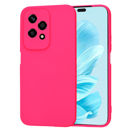 Husa Premium din Silicon pentru Honor 200 Lite - SoftFlex, Microfibra, Hot Pink