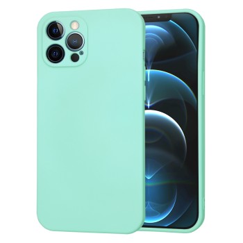 Husa Premium din Silicon pentru iPhone 12 Pro Max - SoftFlex, Microfibra, Sea Blue