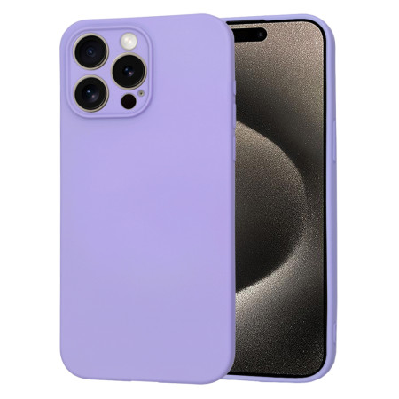 Husa Premium din Silicon pentru iPhone 15 Pro Max- SoftFlex, Microfibra, Light Purple