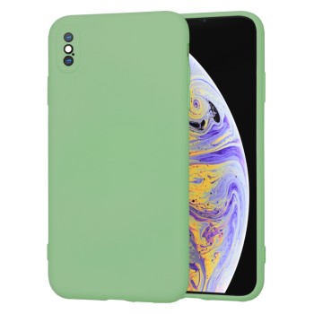 Husa Premium din Silicon pentru iPhone XS Max - SoftFlex, Microfibra, Mint Green