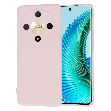 Husa Premium din Silicon pentru Honor Magic6 Lite - SoftFlex, Microfibra, Pink Sand