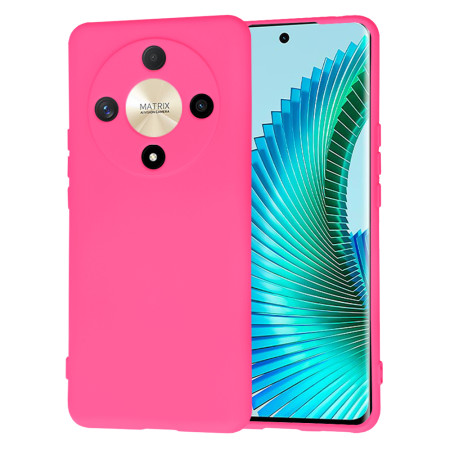 Husa Premium din Silicon pentru Honor Magic6 Lite - SoftFlex, Microfibra, Hot Pink