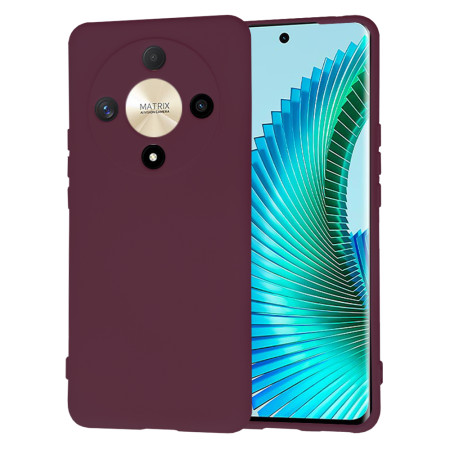 Husa Premium din Silicon pentru Honor Magic6 Lite - SoftFlex, Microfibra, Plum Red