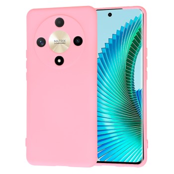 Husa Premium din Silicon pentru Honor Magic6 Lite - SoftFlex, Microfibra, Chalk Pink