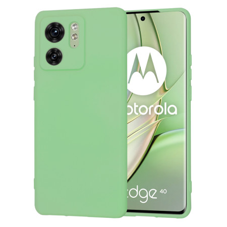 Husa Premium din Silicon pentru Motorola Edge 40 / Edge (2023) - SoftFlex, Microfibra, Mint Green