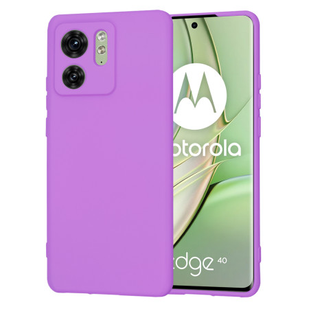 Husa Premium din Silicon pentru Motorola Edge 40 / Edge (2023) - SoftFlex, Microfibra, Purple