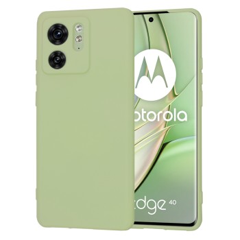 Husa Premium din Silicon pentru Motorola Edge 40 / Edge (2023) - SoftFlex, Microfibra, Matcha