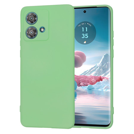 Husa Premium din Silicon pentru Motorola Edge 40 Neo- SoftFlex, Microfibra, Mint Green