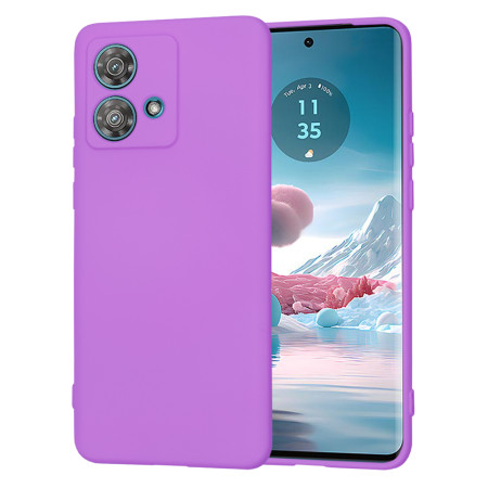 Husa Premium din Silicon pentru Motorola Edge 40 Neo- SoftFlex, Microfibra, Purple