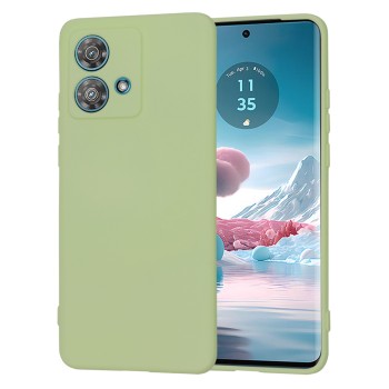 Husa Premium din Silicon pentru Motorola Edge 40 Neo- SoftFlex, Microfibra, Matcha