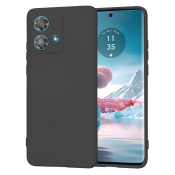 Husa Premium din Silicon pentru Motorola Edge 40 Neo- SoftFlex, Microfibra, Black