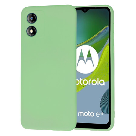Husa Premium din Silicon pentru Motorola Moto E13 - SoftFlex, Microfibra, Mint Green