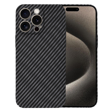 Husa Slim Carbon pentru iPhone 15 Pro Max - Protectie Premium FiberShell, Black