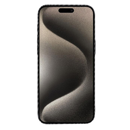 Husa Slim Carbon pentru iPhone 15 Pro Max - Protectie Premium FiberShell, Black