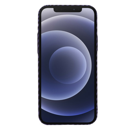 Husa Slim Carbon pentru iPhone 12 - Protectie Premium FiberShell, Purple