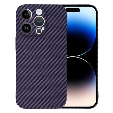 Husa Slim Carbon pentru iPhone 14 Pro - Protectie Premium FiberShell, Purple