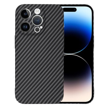 Husa Slim Carbon pentru iPhone 14 Pro - Protectie Premium FiberShell, Black