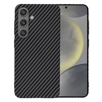 Husa Slim Carbon pentru Samsung Galaxy S24 - Protectie Premium FiberShell, Black