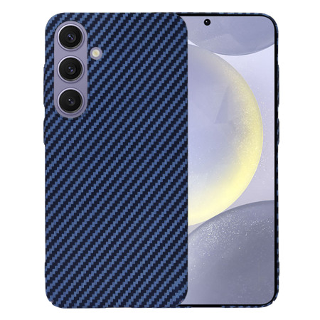 Husa Slim Carbon pentru Samsung Galaxy S24 Plus - Protectie Premium FiberShell, Cyan