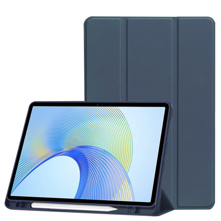 Husa tableta pentru Honor Pad X9 / X8 Pro, Flex Trifold, Auto Sleep/Wake, Dark Blue