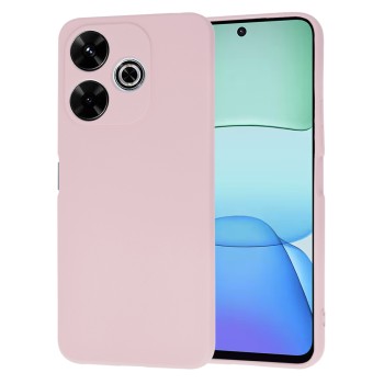 Husa Premium din Silicon pentru Xiaomi Redmi 13 / Poco M6 4G - SoftFlex, Microfibra, Pink Sand