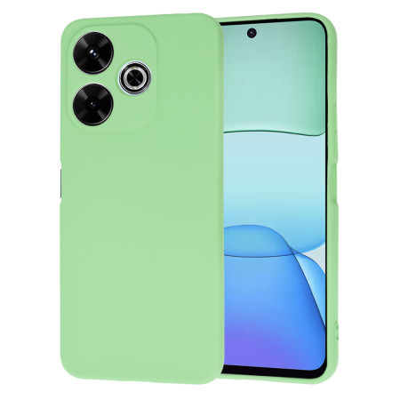 Husa Premium din Silicon pentru Xiaomi Redmi 13 / Poco M6 4G - SoftFlex, Microfibra, Mint Green