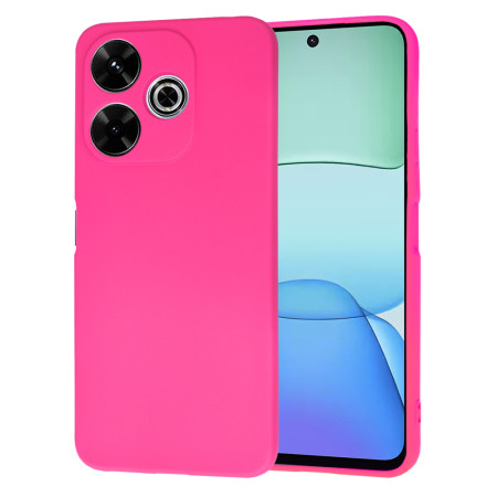 Husa Premium din Silicon pentru Xiaomi Redmi 13 / Poco M6 4G - SoftFlex, Microfibra, Hot Pink