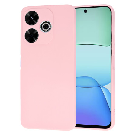 Husa Premium din Silicon pentru Xiaomi Redmi 13 / Poco M6 4G - SoftFlex, Microfibra, Chalk Pink