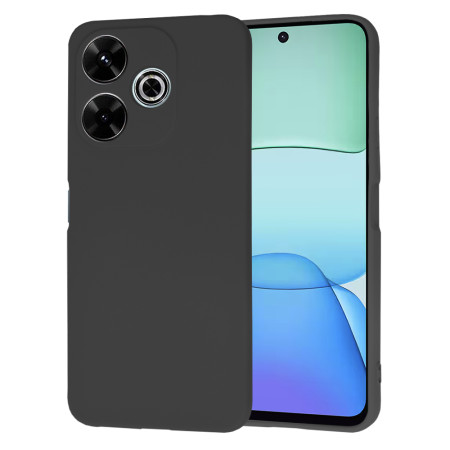 Husa Premium din Silicon pentru Xiaomi Redmi 13 / Poco M6 - SoftFlex, Microfibra, Black
