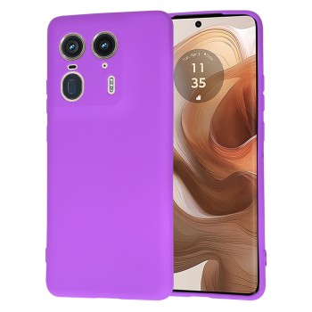 Husa Premium din Silicon pentru Motorola Edge 50 Ultra - SoftFlex, Microfibra, Purple